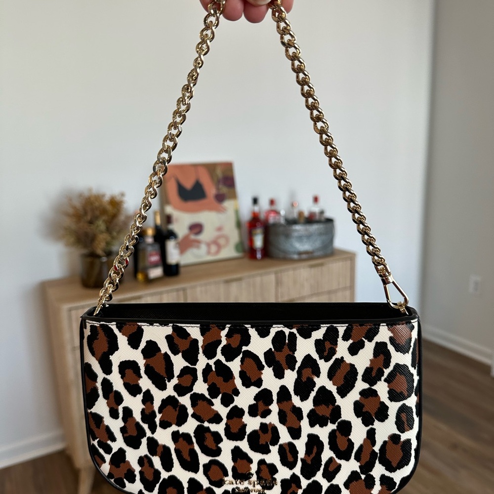 Kate Spade Leopard Print Chain Shoulder Bag